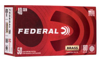 Federal Champion .40 S&W 180 gr Full Metal Jacket FMJ 50 Rounds Per Box