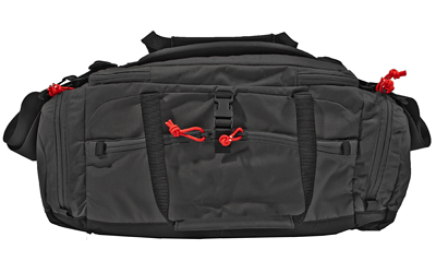 Grey Ghost Precision Range Bag 500D Cordura Nylon, Black with Red Zipper Pulls