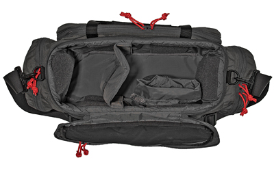 Grey Ghost Precision Range Bag 500D Cordura Nylon, Black with Red Zipper Pulls