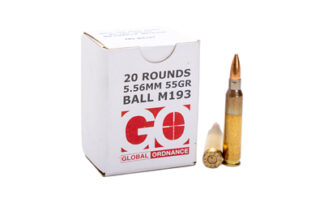 Global Ordnance M193 55Gr FMJ 5.56 NATO, 20 Rounds