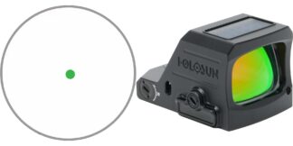 Holosun 407COMP X3 Green Dot 1x Open Pistol Red Dot, 2 MOA, Black Anodized, RMR Footprint