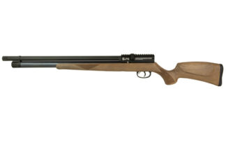 JTS Airacuda .22 Caliber Pre-Charged Pneumatic Air Rifle, 18 in Barrel, Wood Stock, Matte Black, 10 Rounds