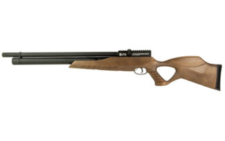 JTS Airacuda Max .30 Cal Pre-Charged Pneumatic Air Rifle 18 in Barrel, 7 Rounds, Matte Black/Thumbhole Wood