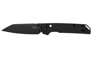 Kershaw Iridium 3.45 in Reverse Tanto Folding Knife, D2 Steel Blade, Black