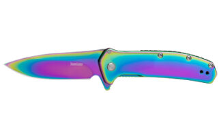 Kershaw Outcome Assisted Folding Knife 2.80 in Blade Rainbow PVD