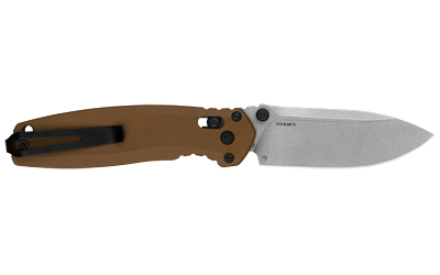 Kershaw Broadside Folding Knife 3.50 in D2 Steel Spear Point Blade, Tan G10 Handle