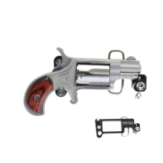 North American Arms Mini 22 Magnum 1.125 in Stainless Single-Action Revolver, Fixed Sights