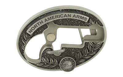 North American Arms Oval Belt Buckle for 1 1/8in Long Rifle, Secure Clip Release