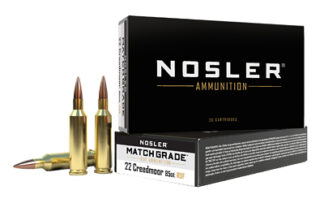 Nosler RDF .22 Creedmoor 85gr Boat Tail Hollow Point, 20-Round Box
