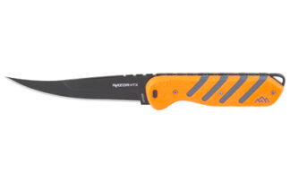 Outdoor Edge Razor HTX Fixed Blade Knife, 3.50" 420J2 SS Blade, Orange/Gray Rubberized Aluminum Handle
