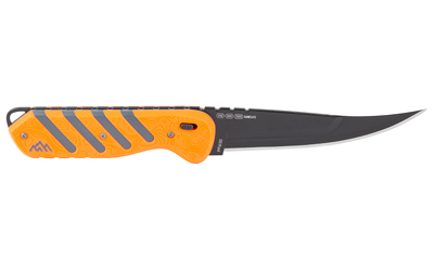 Outdoor Edge Razor HTX Fixed Blade Knife, 3.50" 420J2 SS Blade, Orange/Gray Rubberized Aluminum Handle