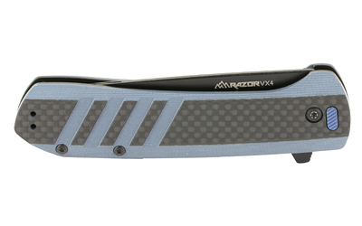 Outdoor Edge Razor VX4 3 in Folding Knife with G10 Reinforced Carbon Fiber Scales
