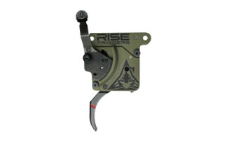 Rise Armament Reliant Pro Drop-In Trigger for Remington 700, 1-3 lb, Green/Black Curved