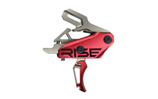 Rise Armament Rev 535 Slide-and-Snap AR Trigger, Silver/Red