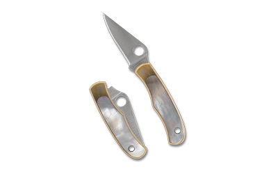 Spyderco Bug 1.25" Folding Knife Nickel Silver Abalone
