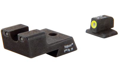 Trijicon Commander HD Front Sight, 1911 Novak Style, Yellow Outline, Tritium