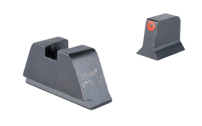 Trijicon GL201C601138 Suppressor/Optic Height Night Sights, Green Lamps, Orange Front