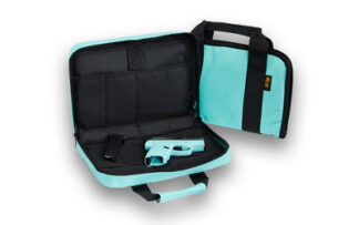 US PeaceKeeper Attache Pistol Case 12.5x6.5 in Robins Egg Blue 600D Polyester