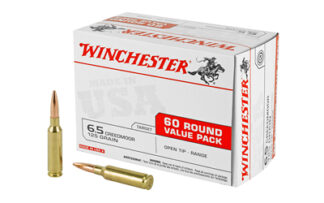 Winchester USA Ready 6.5 Creedmoor 125 Grain Open Tip 60-Round Box Brass