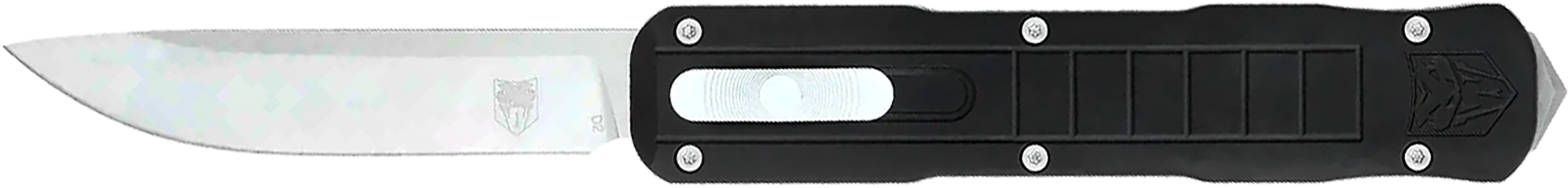 Cobratec Raptor Black 3.13 in Drop OTF Knife, D2 Steel, Glass Breaker