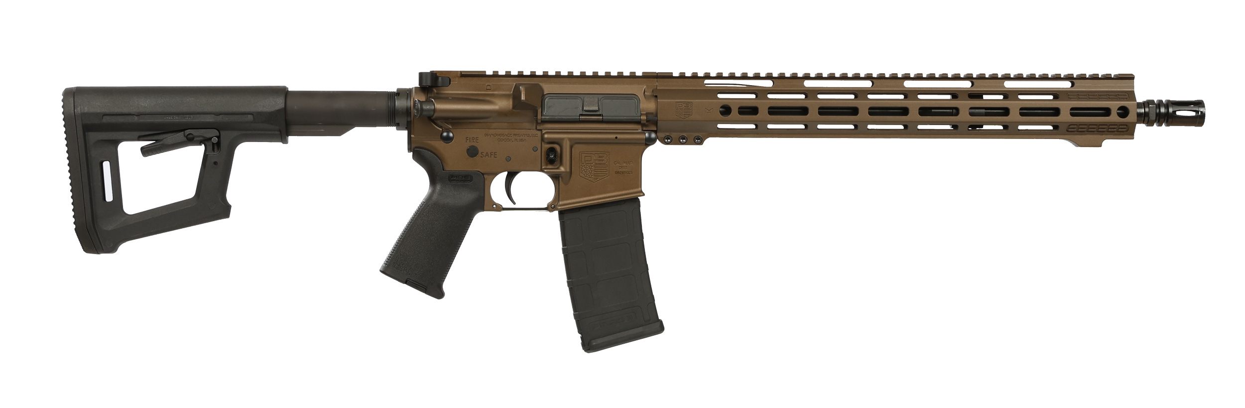 Diamondback DB15 Semi-Auto 5.56 NATO 16 in Barrel Midnight Bronze Cerakote