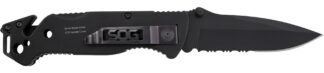 SOG Escape 3.40" Clip Point Folding Knife, 9Cr18MoV SS Blade