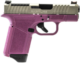 GForce Arms GF9 Rapture 9mm 3.25 in 12+1 Pink/Nickel Optic-Ready Serrated Slide