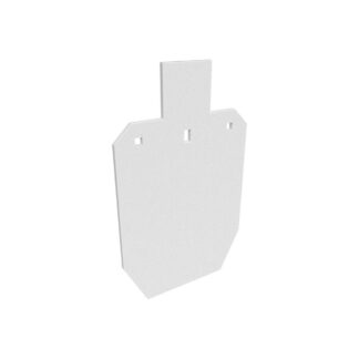 Birchwood Casey AR500 Gong Silhouette Steel Target, 3/8 in AR500, White Powder Coat