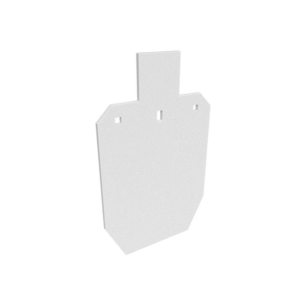 Birchwood Casey AR500 Gong Silhouette Steel Target, 3/8 in AR500, White Powder Coat