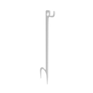Birchwood Casey Steel Target Hanger Ground Stake - White, 30 in Height, AR500 Steel