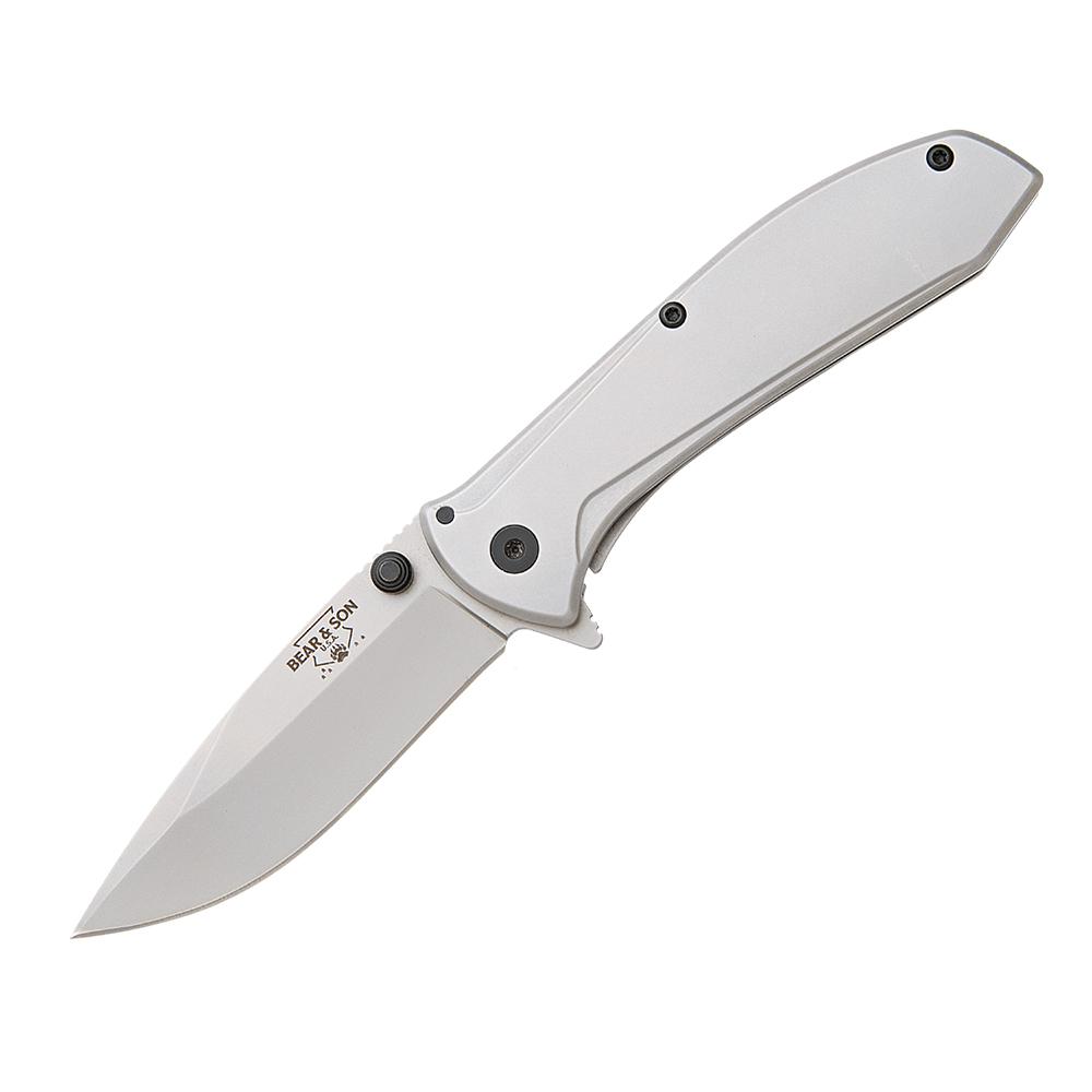 Bear & Son 112A Framelock Assisted Opener Folding Knife, 2-7/8 in Drop Point Blade