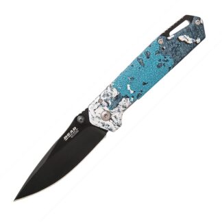 Bear & Son Brisk 3.0 Medium Folding Knife 2-7/8 in Drop Point Blade TrueTimber Rift Blue