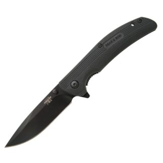 Bear & Son Sideliner Folding Knife, 3-3/4 in Blade, Black Zytel Handle