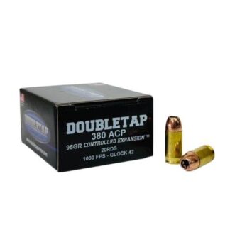 Double Tap Ammunition 380 ACP 95 gr Controlled Expansion JHP 20 Rounds