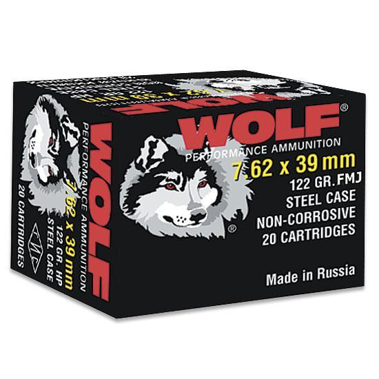 Wolf WPA Polyformance 7.62x39mm 123gr FMJ 20-Round Steel Case