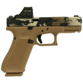 Glock V-Series 19X OR 9mm Luger 17 Rounds 4.02 in Ported Barrel Camo Cerakote, right side view