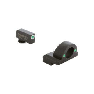 Ameriglo Tritium Ghost Ring Handgun Sight for Glock 42/43/43X/48 (Green Rear, White Front)