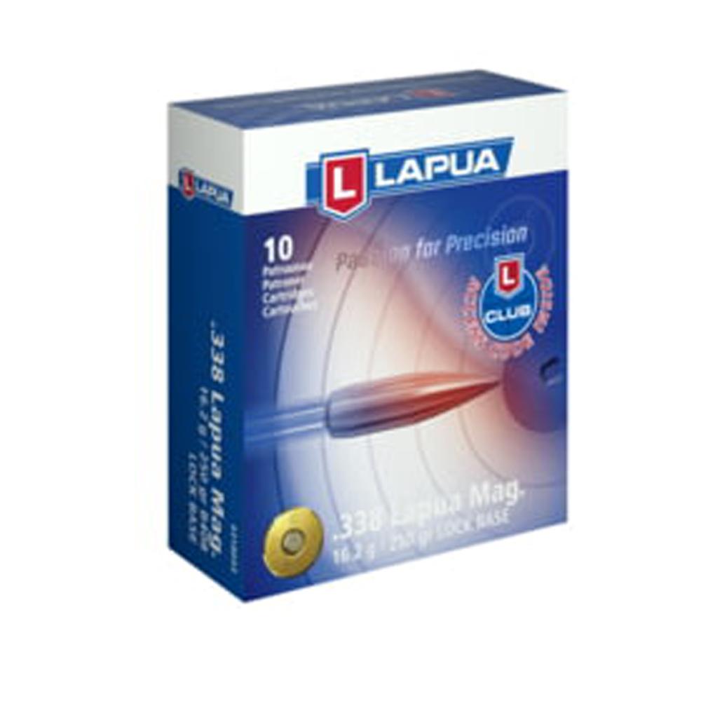 Lapua .338 Magnum 250gr Lock Base FMJBT (Box of 10)