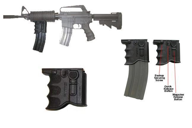 FAB Defense Mako Group FX-MG20B AR-15 Quick Release Front Grip Magazine Adapter