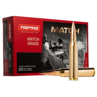 Norma Golden Target Match .338 Norma Magnum 300 Grain BTHP Ammo, 20 Rounds