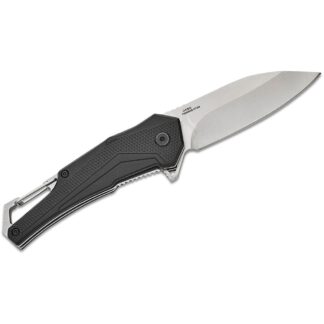 Smith & Wesson Oasis Carabiner Folding Knife 3 in Wharncliffe Blade, Black Aluminum Handles