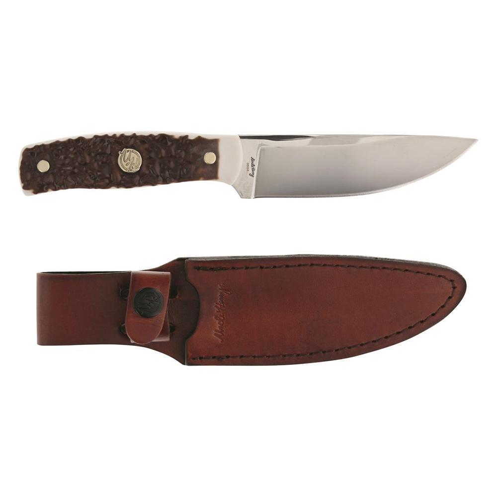 Battenfeld Uncle Henry 191UH Fixed Knife 4-3/5 in Bowie Drop Point Blade Staglon
