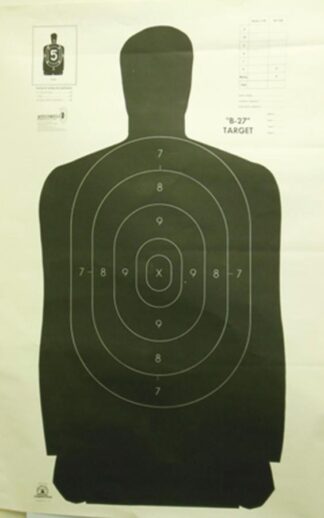 Speedwell Official NRA Police Qualification Silhouette Police Silhouette - Black - 50 yd. 24" X 45" 100/Pack