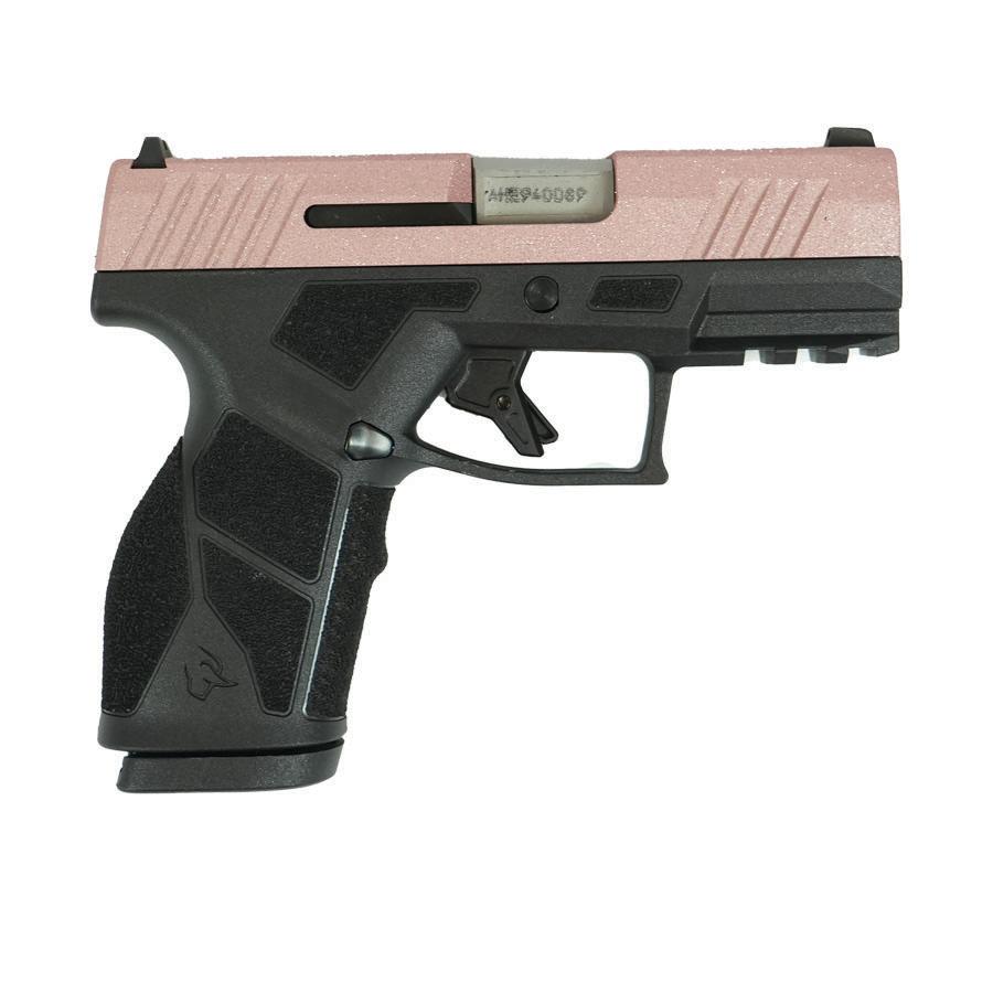 Taurus GX2 Rose Gold Glitter 9mm Luger Compact SAO 3.38 in Barrel 13 Rounds