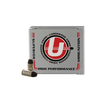 Underwood Ammo 730 .380 ACP 100 gr Flat Nose Black Cherry Coated, 20 Rounds