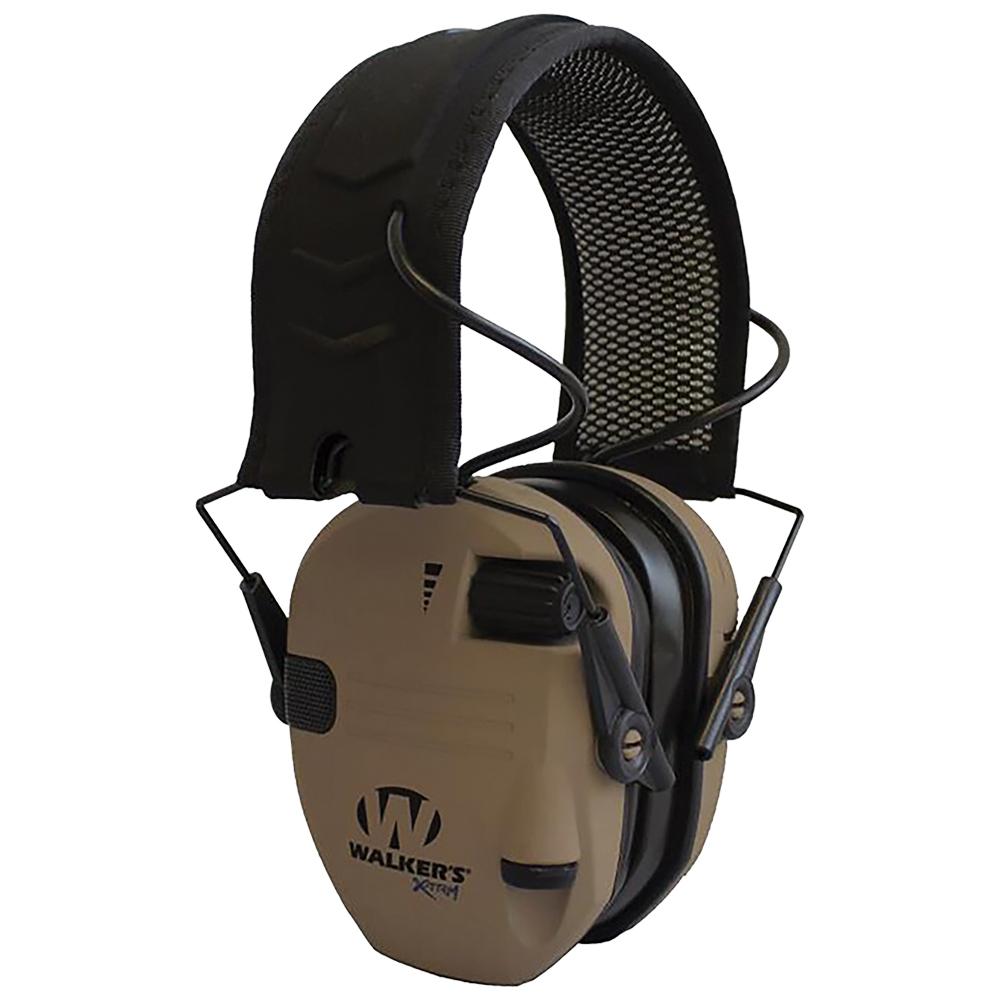 Walkers Razor X-TRM Electronic Earmuffs, Over-the-Head, Battle Brown/Black