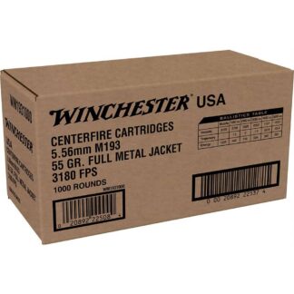 Winchester USA 5.56 NATO 55 Gr FMJ 1000-Round Bulk