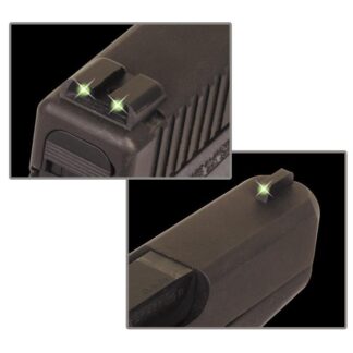 TRUGLO TG231G2 Tritium Night Sights High, Green Front and Rear for Glock (Square Front/U-Notch Rear)