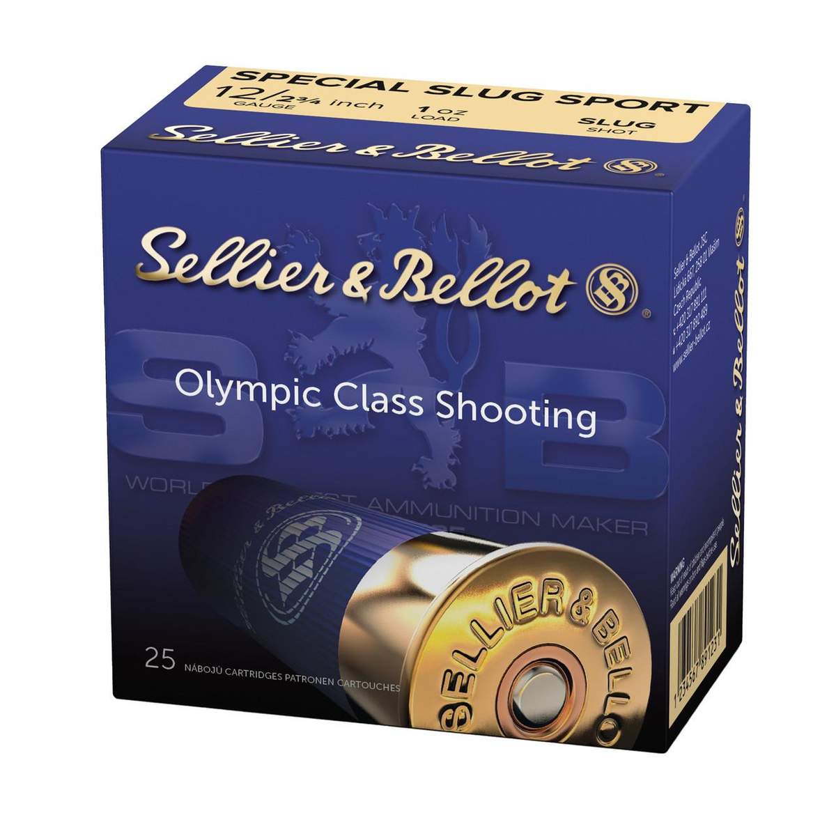 Mag-Tech/Sellier & Bellot SB12SLUG 12 Gauge 2.75 in 1 oz Rifled Slug, 25 Rounds