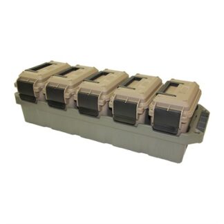 MTM AC5C 5-Can Ammo Crate Mini Dark Earth/Army Green Polypropylene